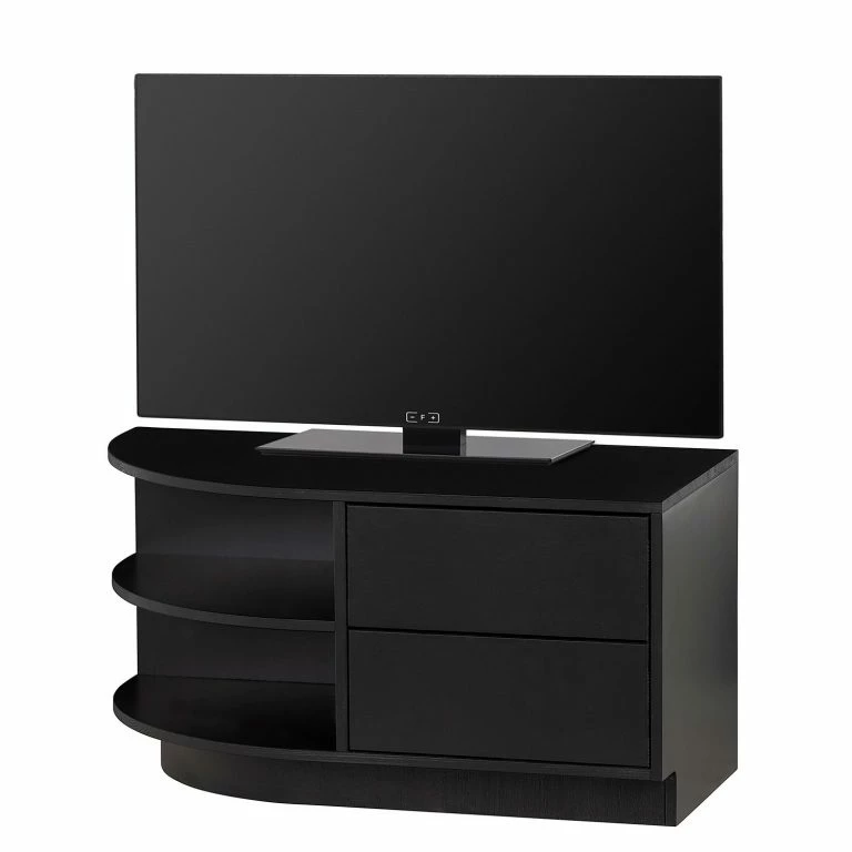 loftscape Loftscape Meuble TV Rozzano – Pin massif – Pin noir – Tiroir à droite