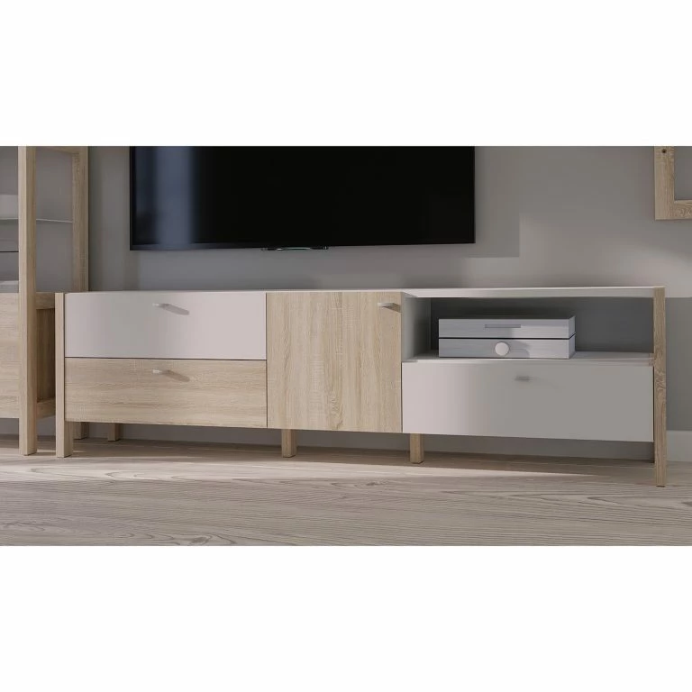 Loftscape Loftscape Meuble TV Thurles – Imitation Chêne Sonoma / Blanc