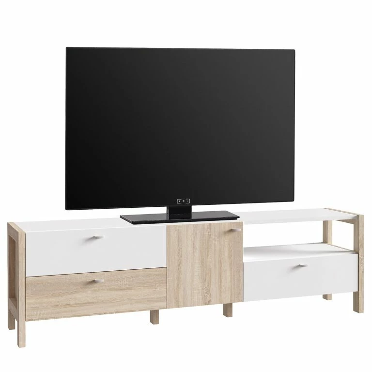 loftscape Loftscape Meuble TV Thurles – Imitation chêne Sonoma / Blanc