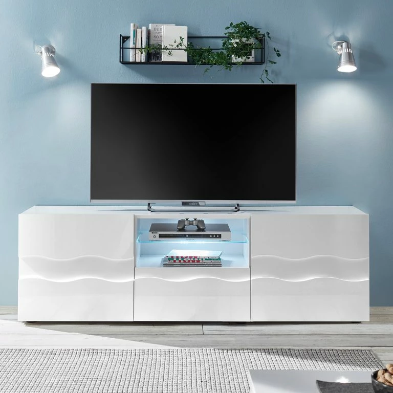 Loftscape Loftscape Meuble TV Wellston II – Blanc Brillant