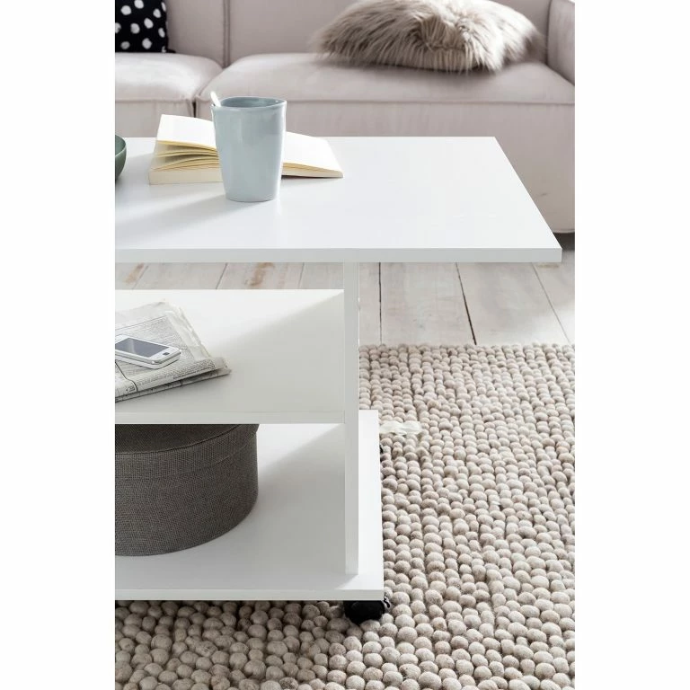 Loftscape Mooved Table Basse Beal II – Blanc