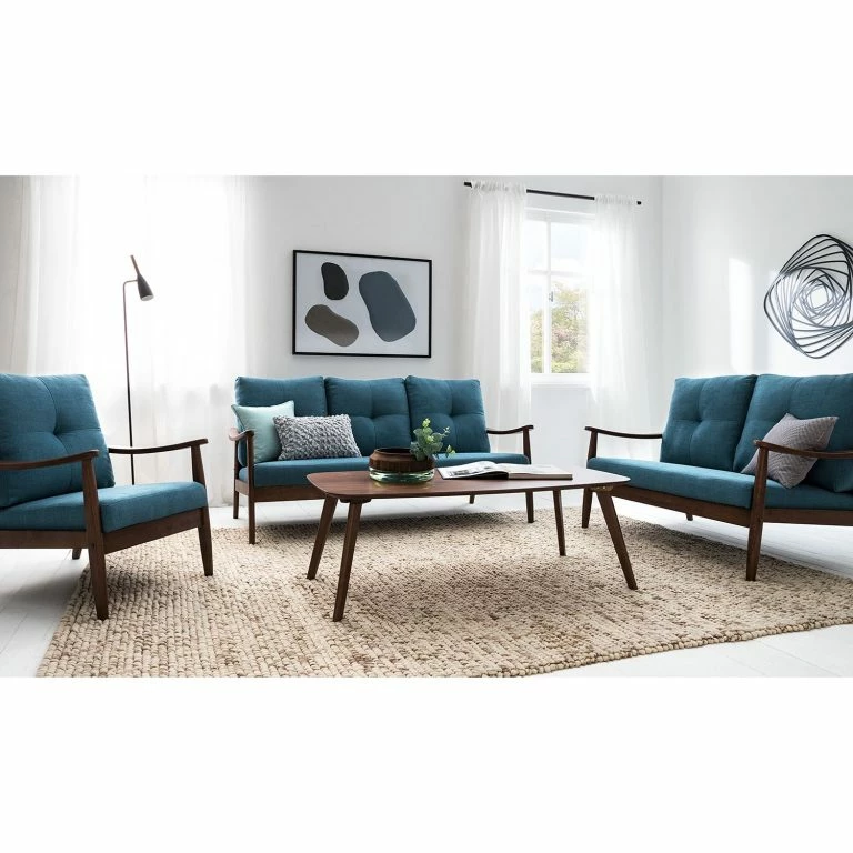Loftscape Mørteens Fauteuil Benson I – Tissu – Bleu