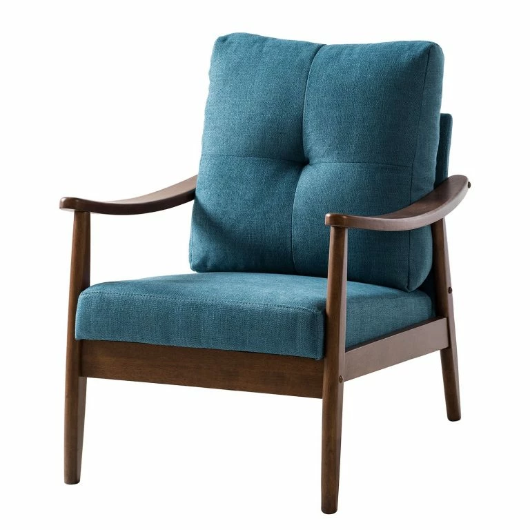 loftscape Mørteens Fauteuil Benson I – Tissu – Bleu