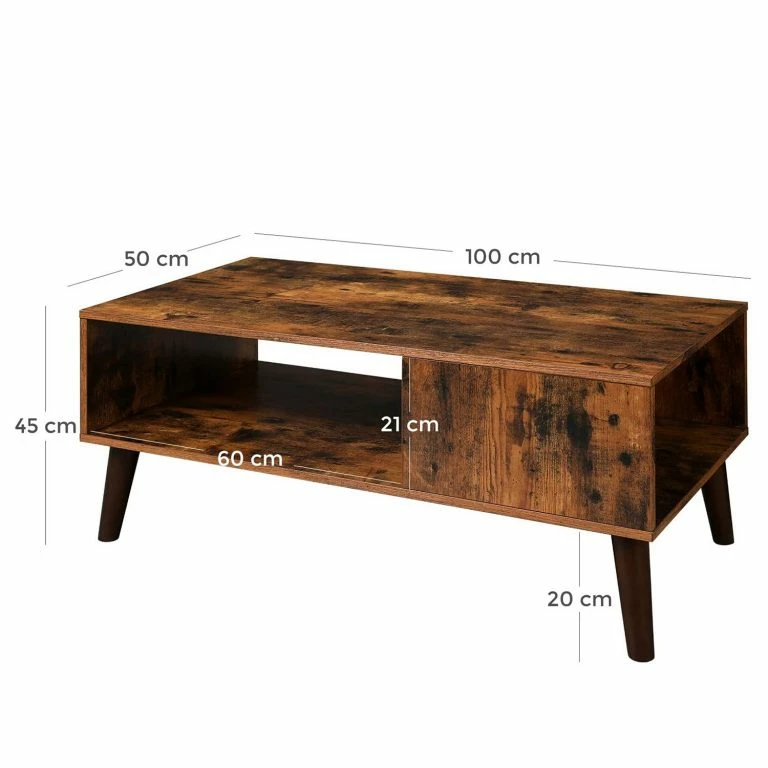 Loftscape Naturoo Table Basse Exmoor – Marron / Hévéa