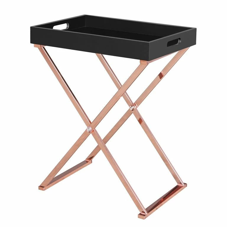 loftscape Norrwood Bout de canapé Kemp – Noir / Cuivre