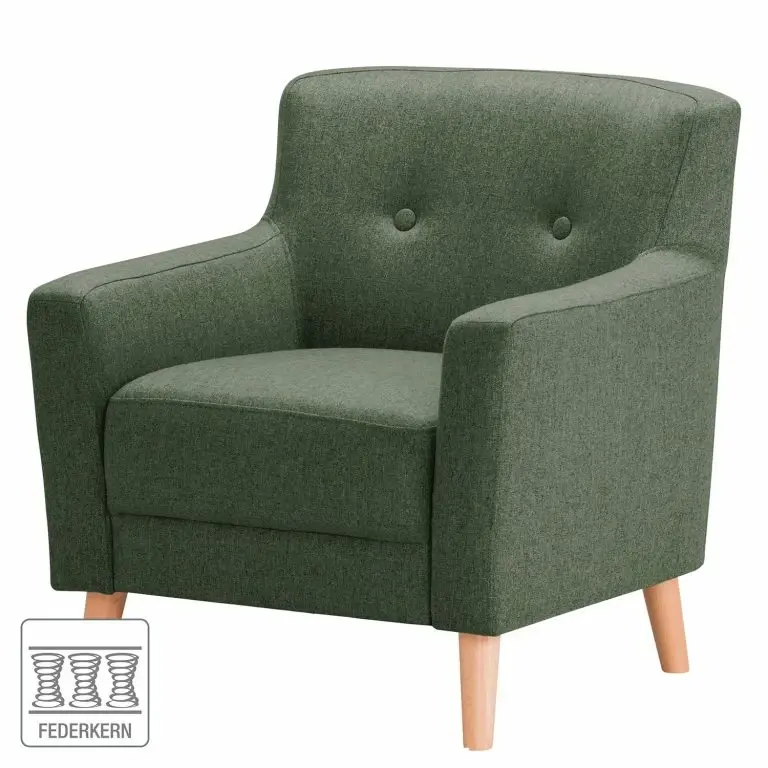 Loftscape Norrwood Fauteuil Bette I – Tissu – Vert