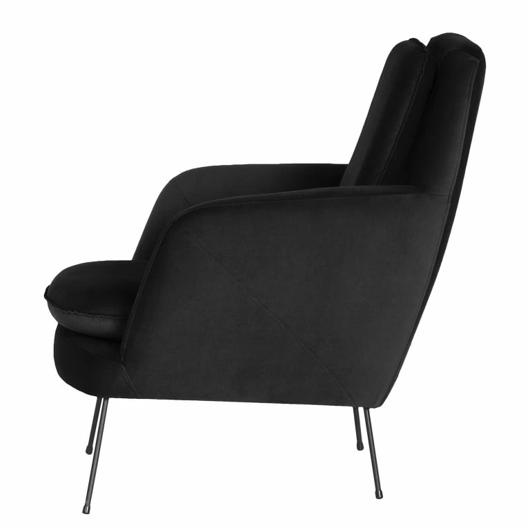 Loftscape Norrwood Fauteuil Himos – Velours – Noir