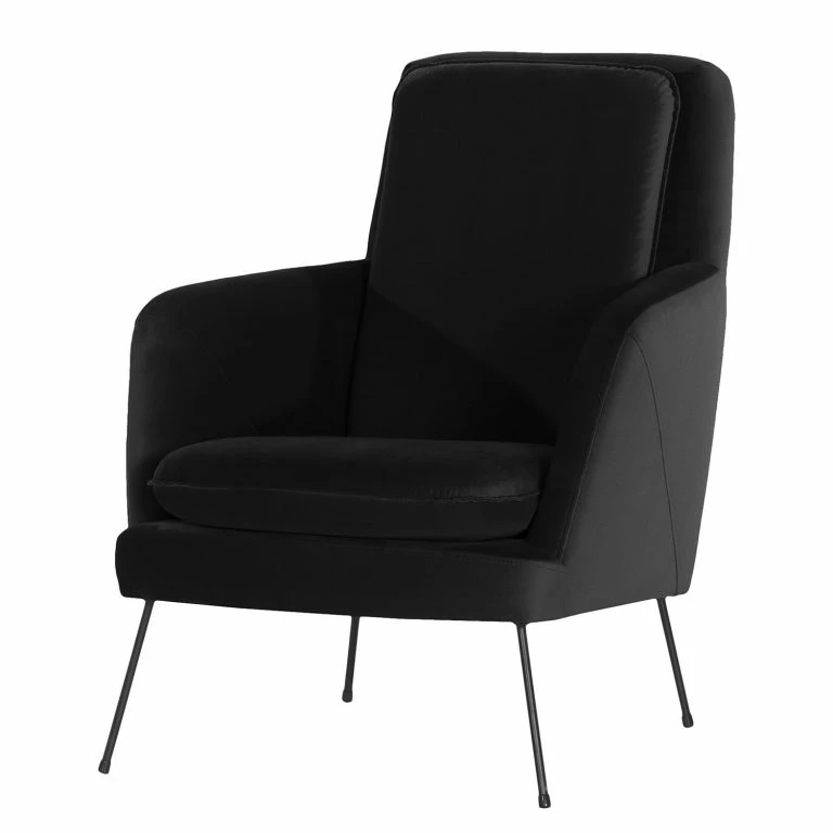 loftscape Norrwood Fauteuil Himos – Velours – Noir