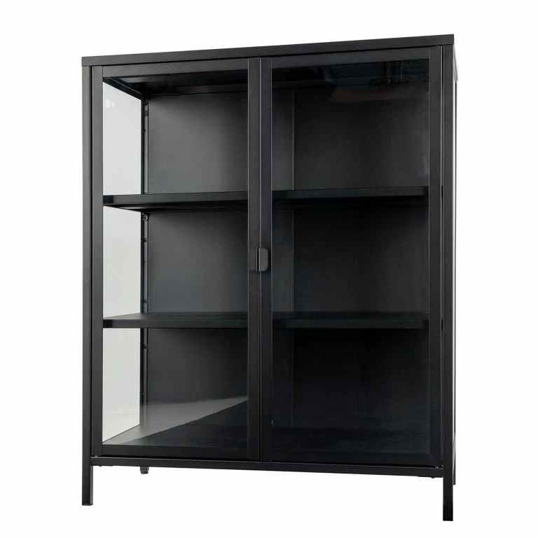loftscape Red Living Vitrine Bagh II – Métal – Noir