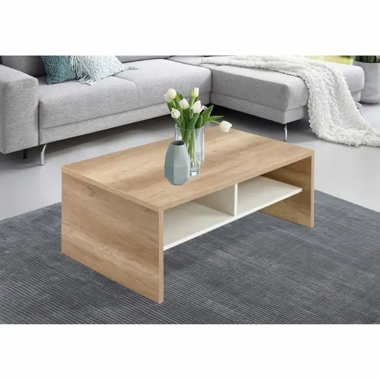 Loftscape Loftscape Table Basse Albreda – Imitation Chêne / Blanc