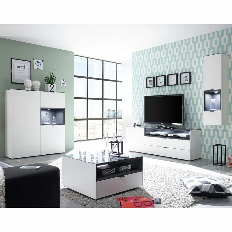 Loftscape Loftscape Table Basse Batchelor – Blanc / Anthracite