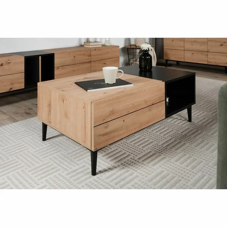 Loftscape Loftscape Table Basse Bedee – Imitation Chêne Artisan / Noir