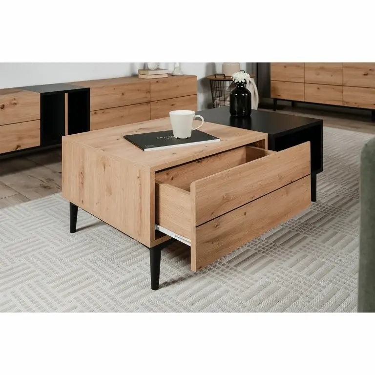 Loftscape Loftscape Table Basse Bedee – Imitation Chêne Artisan / Noir