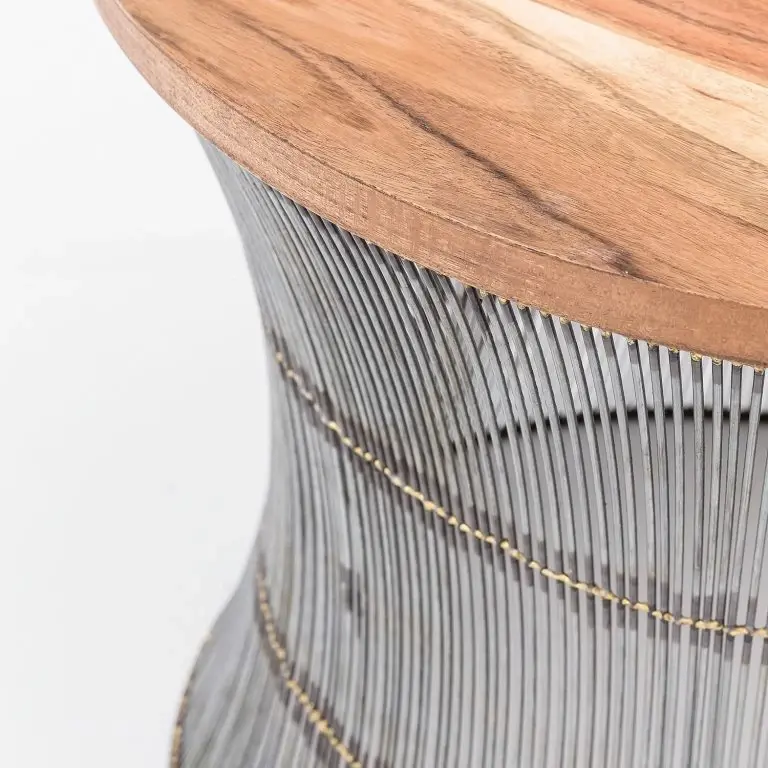 Loftscape Loftscape Table Basse Bejaia – Manguier Massif / Métal – Manguier / Gris