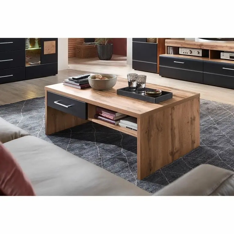 Loftscape Loftscape Table Basse Belloc – Imitation Chêne / Noir Mat