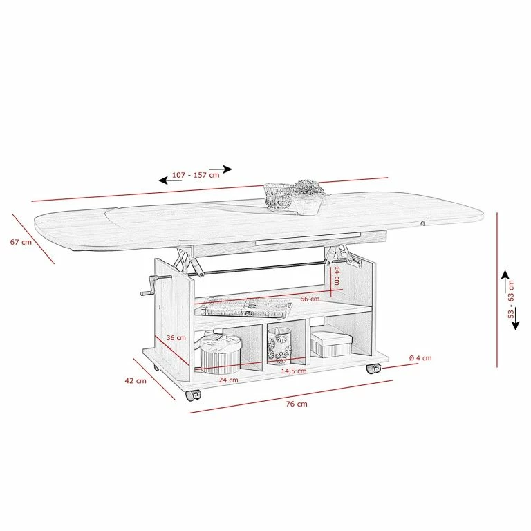 Loftscape Loftscape Table Basse Bergen – Imitation Chêne De Sonoma