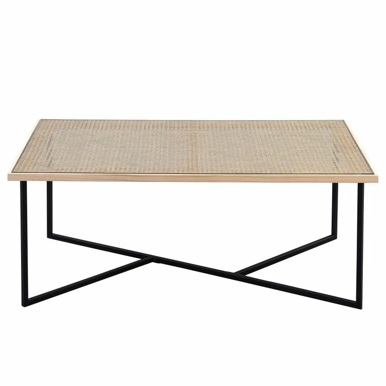 Loftscape Loftscape Table Basse Boissay – Cannage / Métal – Pin / Noir