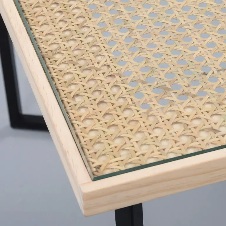 Loftscape Loftscape Table Basse Boissay – Cannage / Métal – Pin / Noir