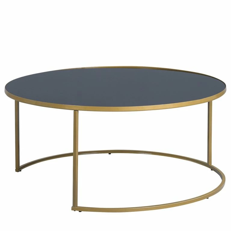 loftscape Loftscape Table basse Broomall I – Verre / Métal – Noir / Doré