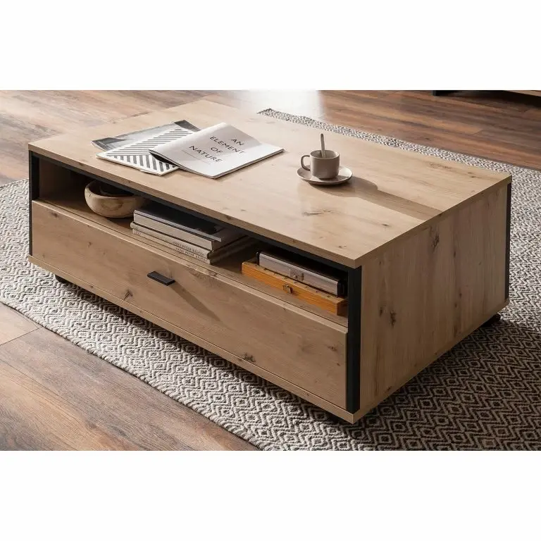 Loftscape Loftscape Table Basse Buena – Imitation Planches De Chêne / Anthracite