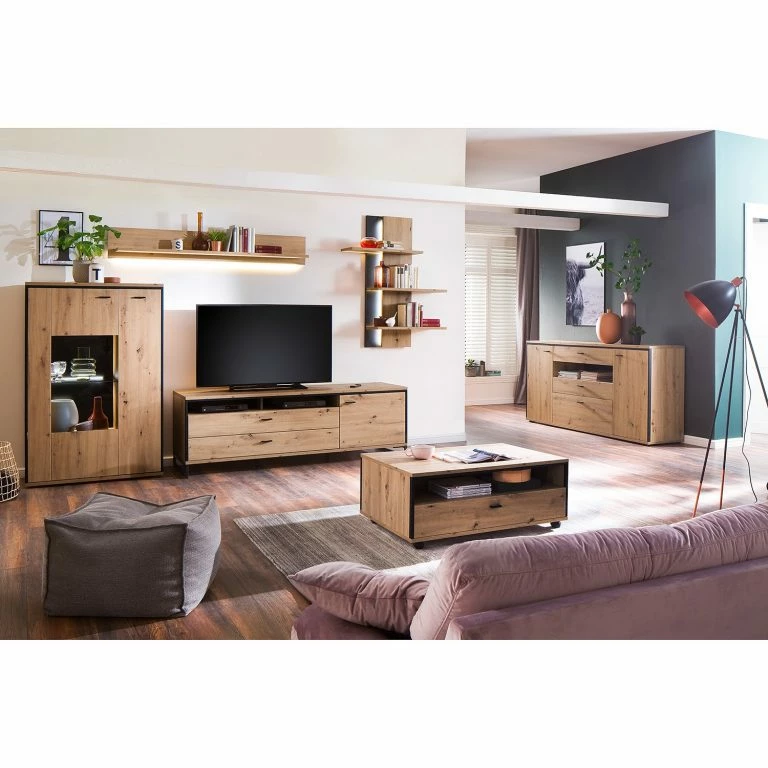 Loftscape Loftscape Table Basse Buena – Imitation Planches De Chêne / Anthracite