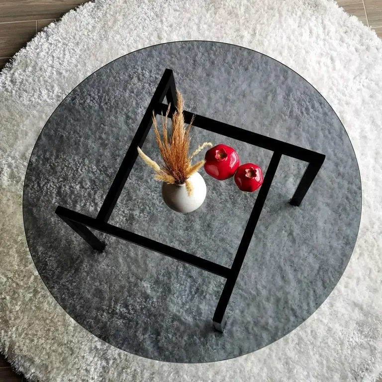 Loftscape Loftscape Table Basse Burbank – Verre / Métal – Gris Fumé