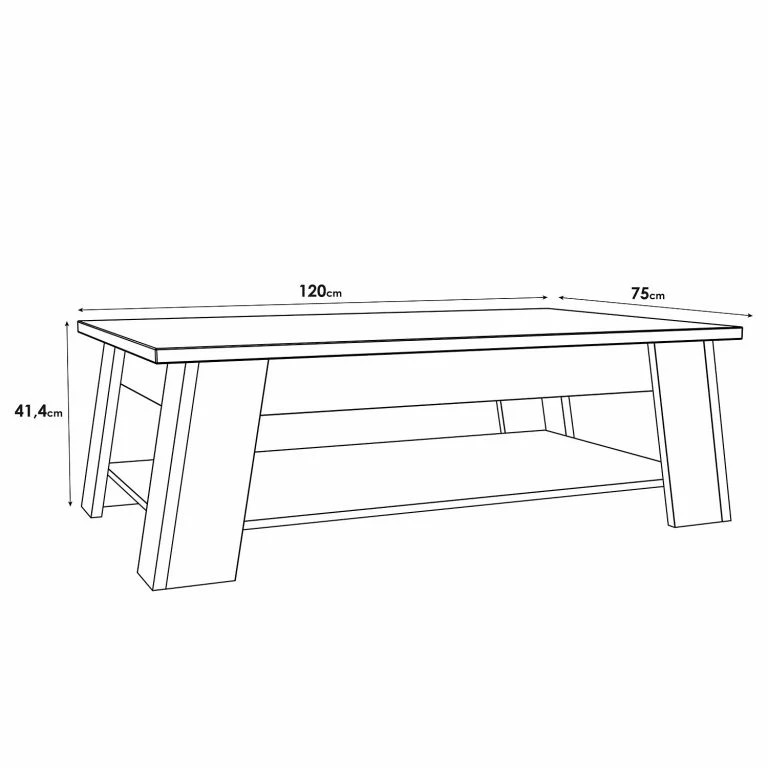 Loftscape Loftscape Table Basse Camolin – Imitation Chêne