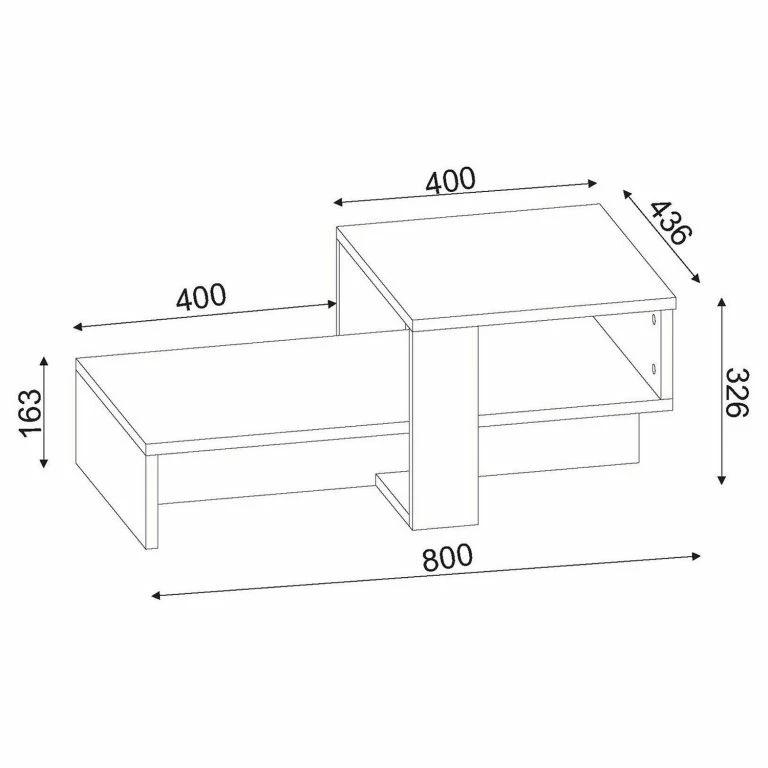 Loftscape Loftscape Table Basse Cloud Seven – Imitation Noyer / Blanc