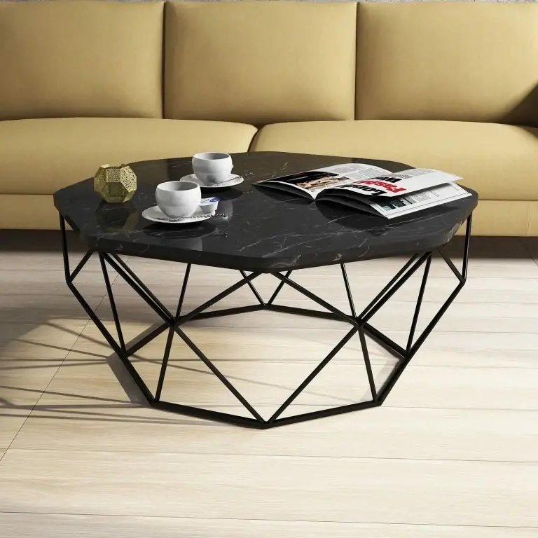 Loftscape Loftscape Table Basse Comtash – Imitation Marbre Noir