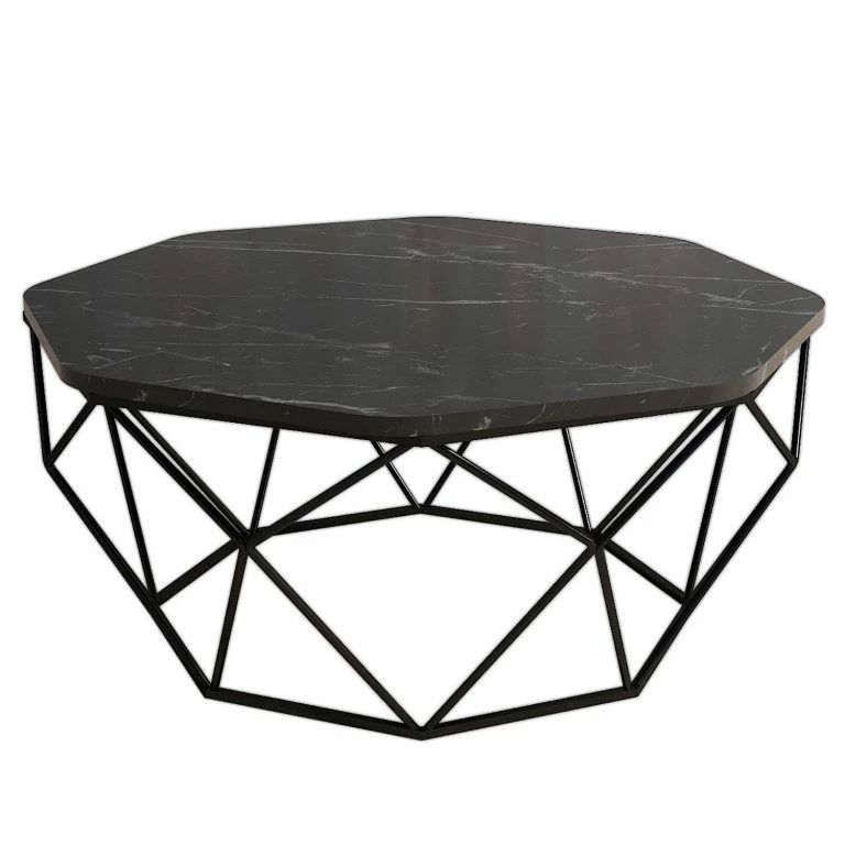 loftscape Loftscape Table basse Comtash – Imitation marbre noir