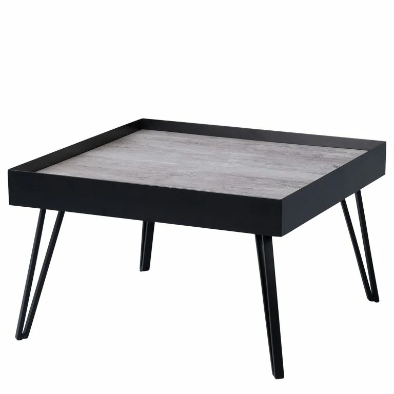 loftscape Loftscape Table basse Corbin I – Verre / Métal – Imitation béton / Noir