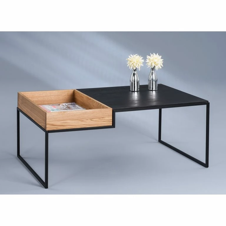 Loftscape Loftscape Table Basse Cornell – Chêne Massif / Métal – Chêne / Noir