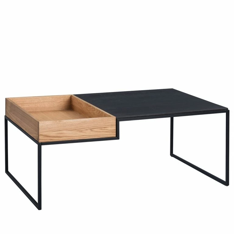 loftscape Loftscape Table basse Cornell – Chêne massif / Métal – Chêne / Noir