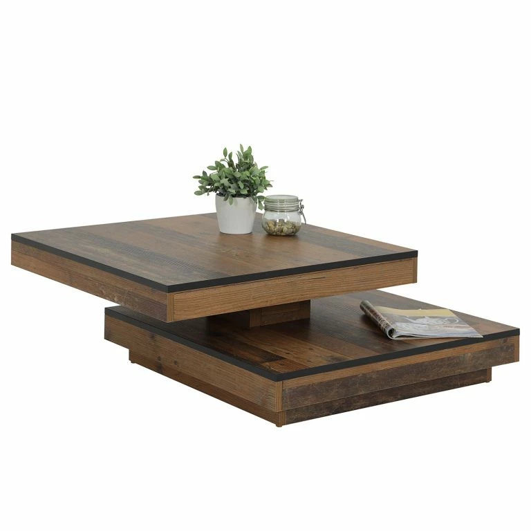 Loftscape Loftscape Table Basse Cutato – Imitation Bois Ancien
