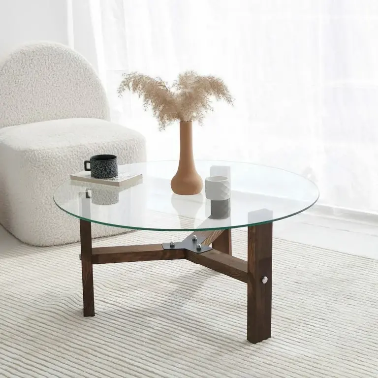 Loftscape Loftscape Table Basse Down Under Eukoa – Verre / Noyer Massif – Noyer