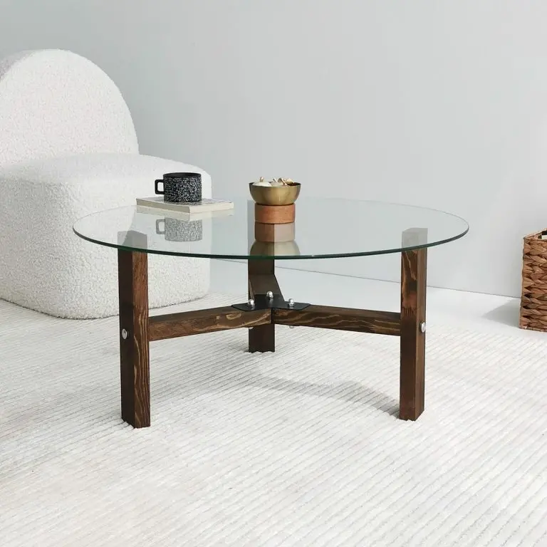 Loftscape Loftscape Table Basse Down Under Eukoa – Verre / Noyer Massif – Noyer