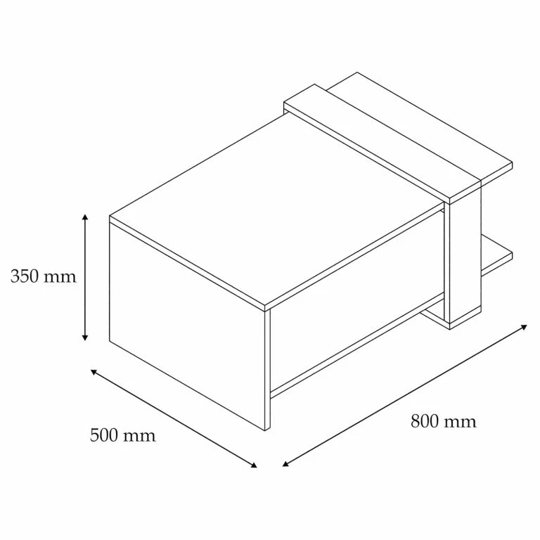 Loftscape Loftscape Table Basse Fallbrook – Blanc / Anthracite