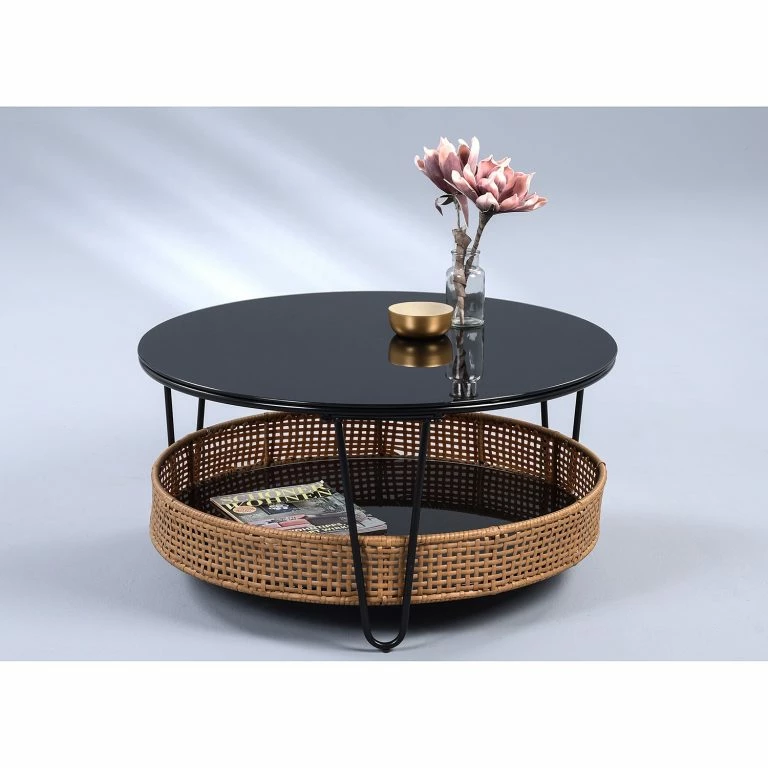 Loftscape Loftscape Table Basse Ginessa – Verre / Métal – Marron Clair