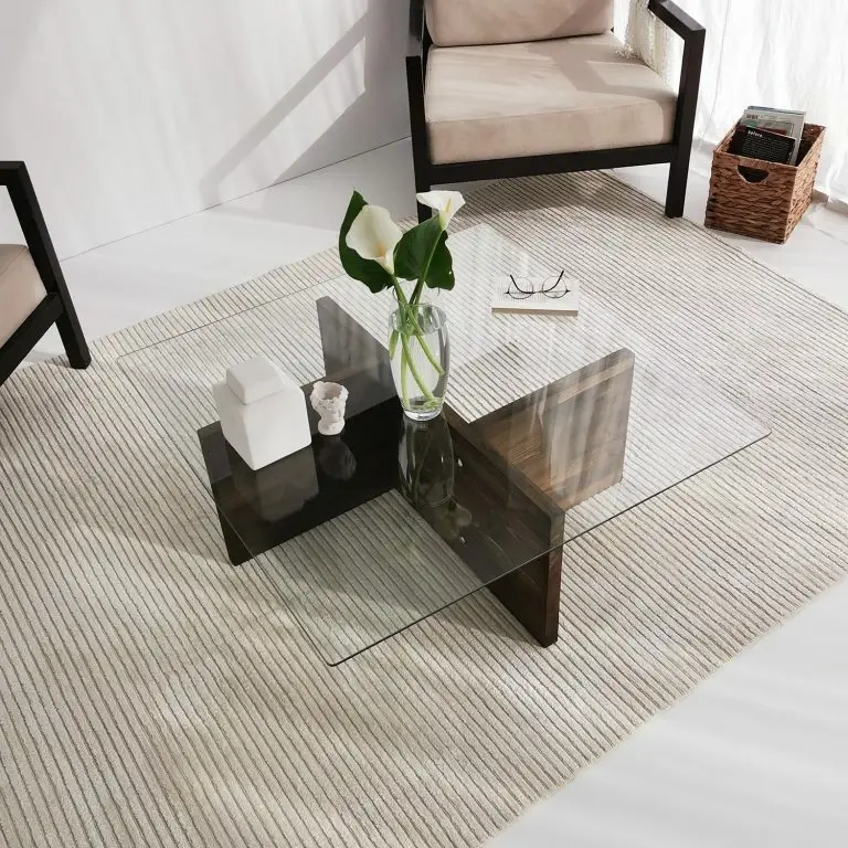 Loftscape Loftscape Table Basse Gran Rey – Verre / Noyer Massif – Noyer