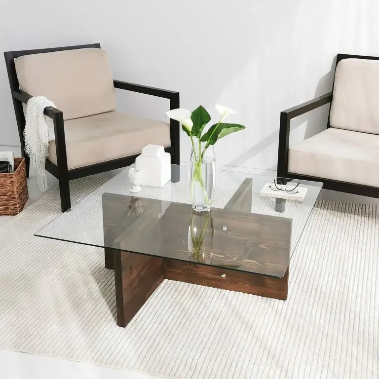 Loftscape Loftscape Table Basse Gran Rey – Verre / Noyer Massif – Noyer