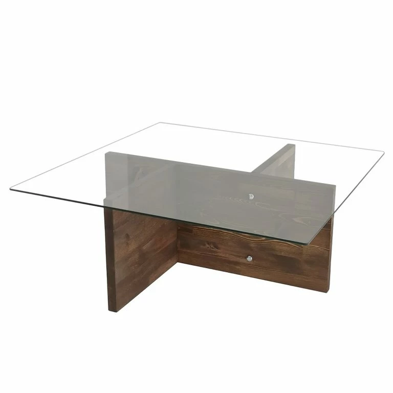 Loftscape Loftscape Table Basse Gran Rey – Verre / Noyer Massif – Noyer