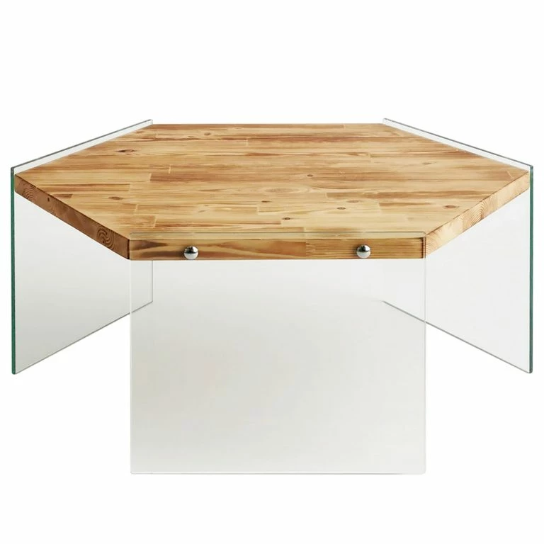 loftscape Loftscape Table basse Haditha – Verre / Pin massif