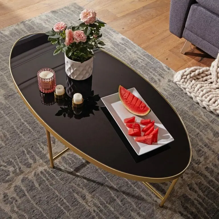 Loftscape Loftscape Table Basse Hitte – Verre / Métal – Noir / Doré