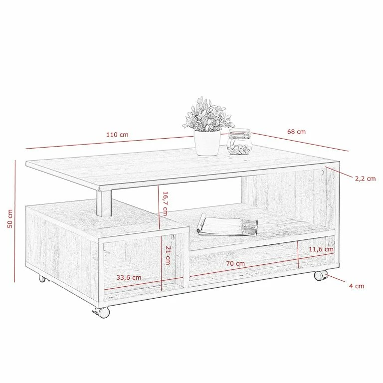 Loftscape Loftscape Table Basse Kee – Imitation Béton
