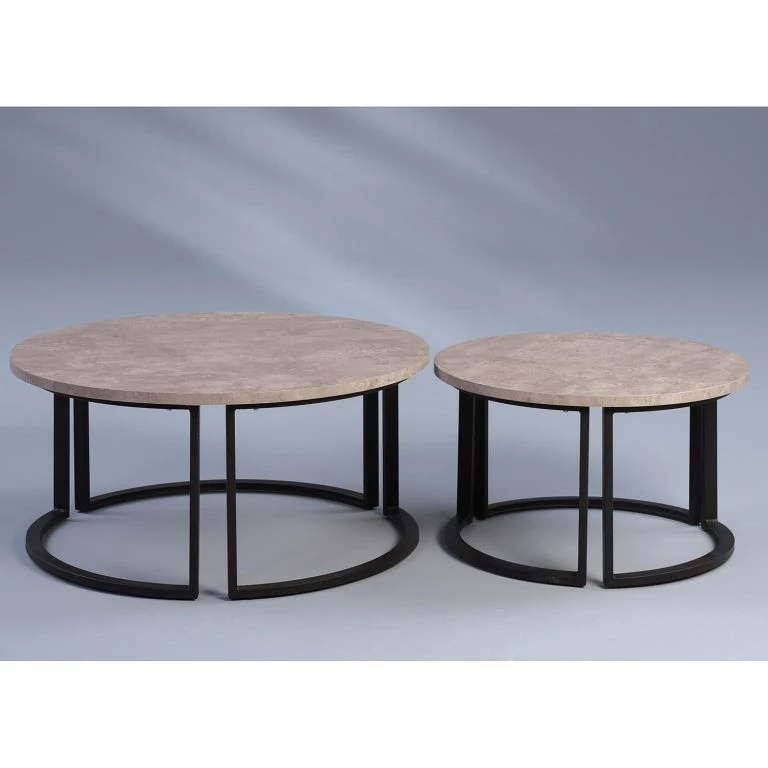 Loftscape Loftscape Table Basse Kuau I – Imitation Béton / Noir