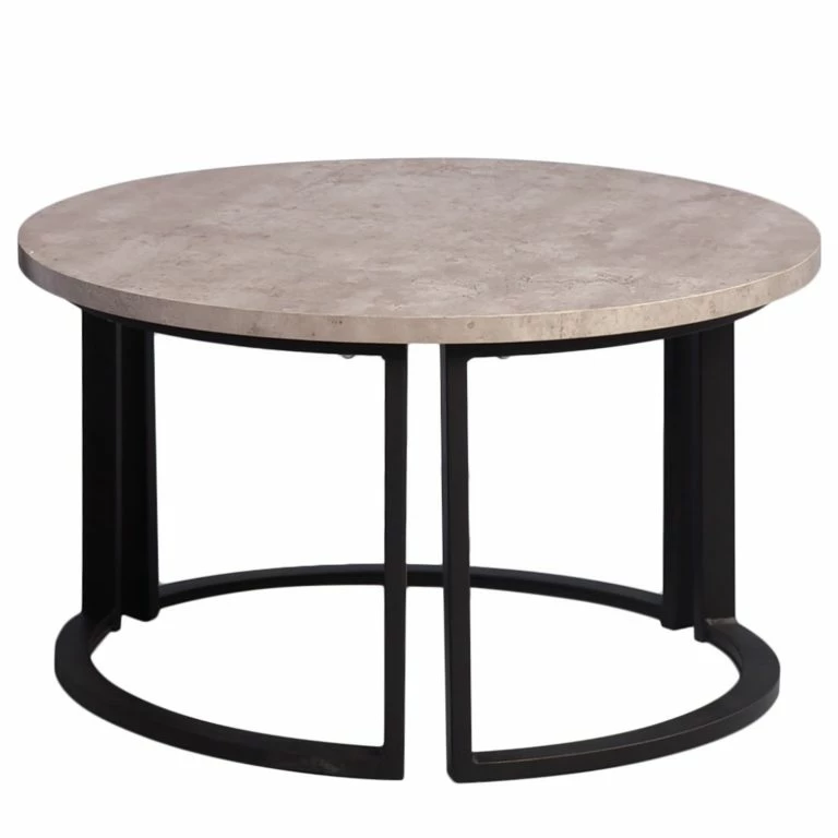 loftscape Loftscape Table basse Kuau I – Imitation béton / Noir