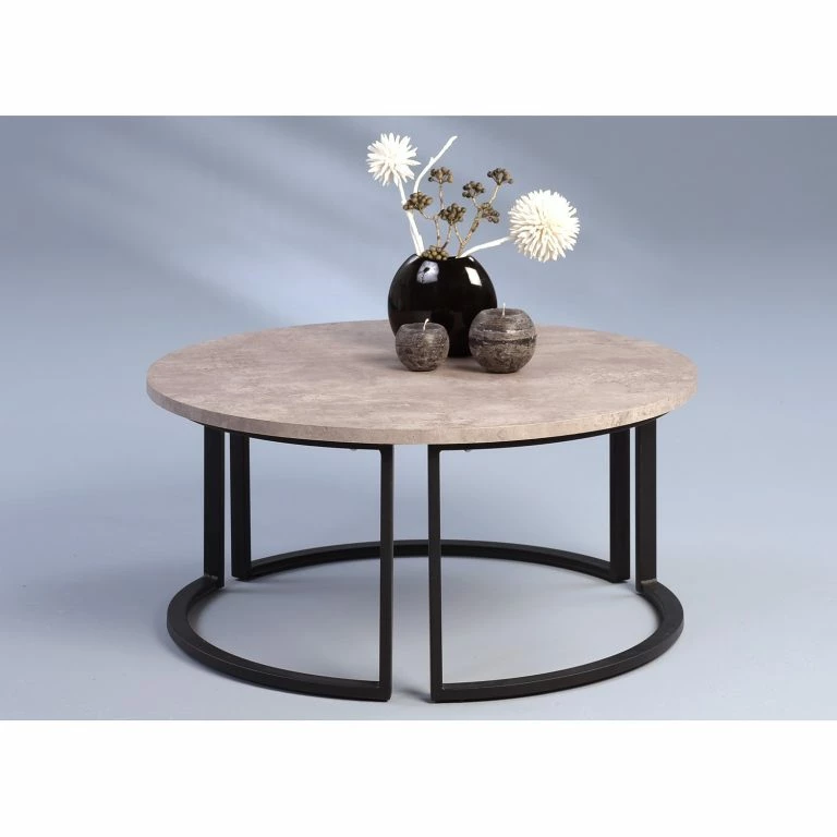 Loftscape Loftscape Table Basse Kuau II – Imitation Béton / Noir