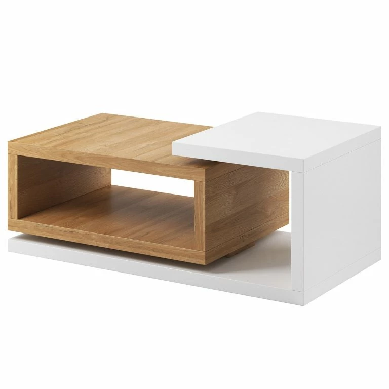 loftscape Loftscape Table basse Littor – Blanc / Imitation chêne Grandson