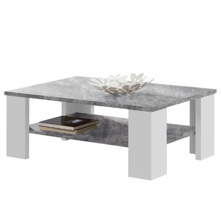 loftscape Loftscape Table basse Lono – Imitation béton / Blanc