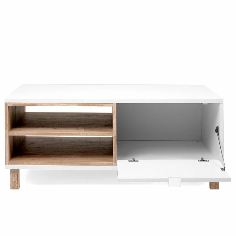 Loftscape Loftscape Table Basse Mayac – Blanc / Imitation Bois Recyclé